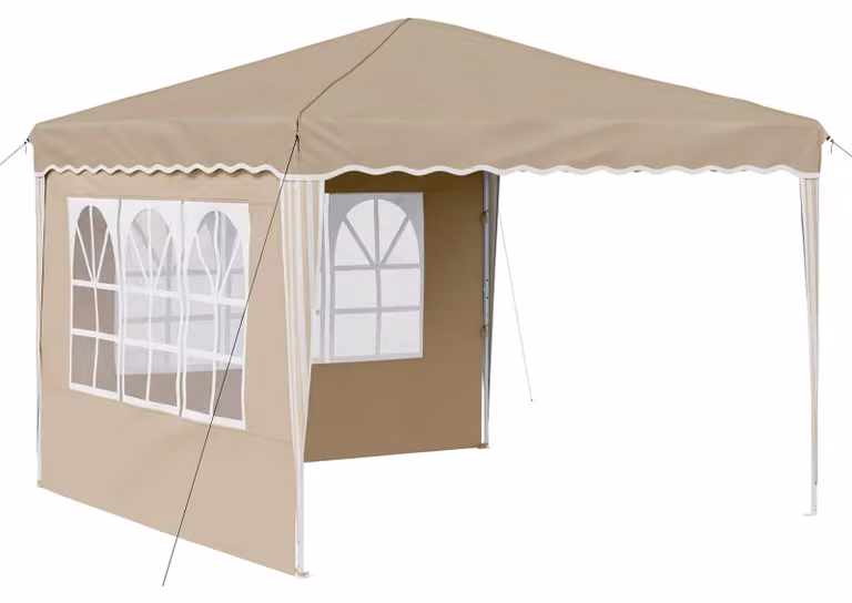 Tenda per feste a pop-up 288 x 288 x 245 cm Crema