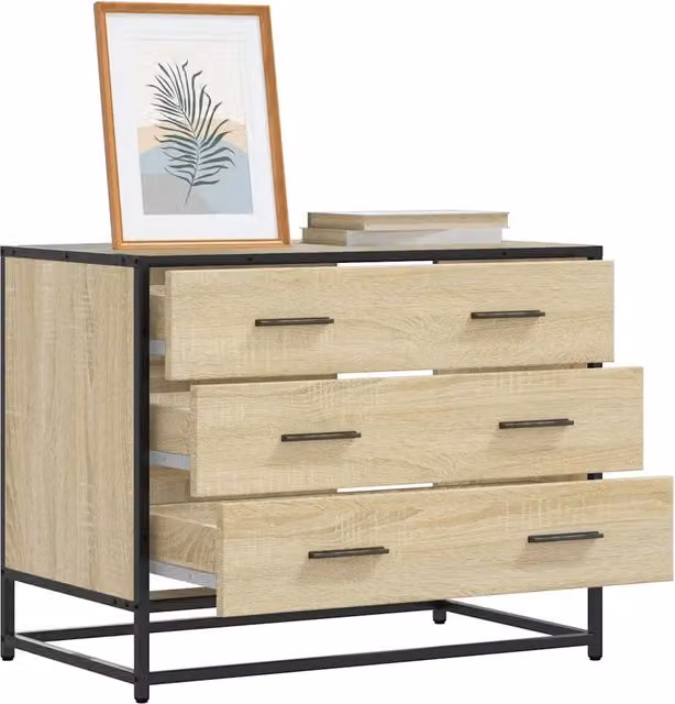 Cassettiera Rovere Sonoma 70x41x56 cm in Legno Multistrato 849075