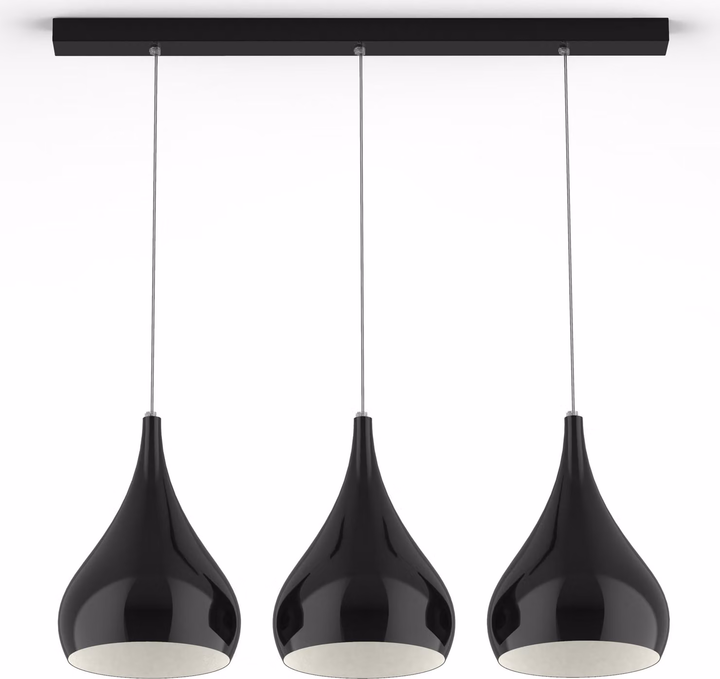 Lampada A Sospensione Calice Lineare X3 Bicolore Lucida