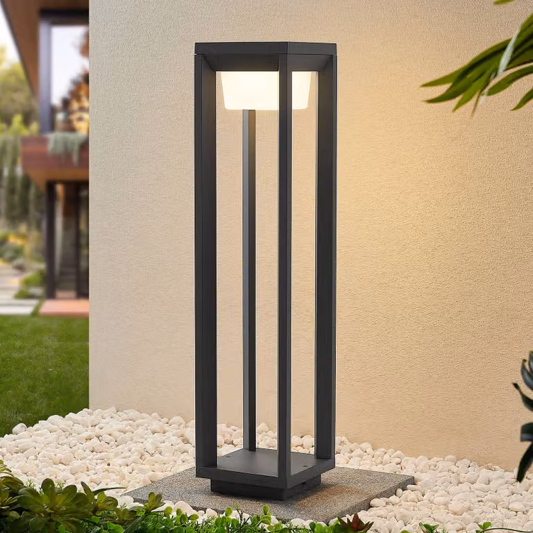 Lampioncino da giardino Gamion PRIOS, Alluminio / Grigio / Zincato, Alluminio, Moderno, Lampada LED da esterni