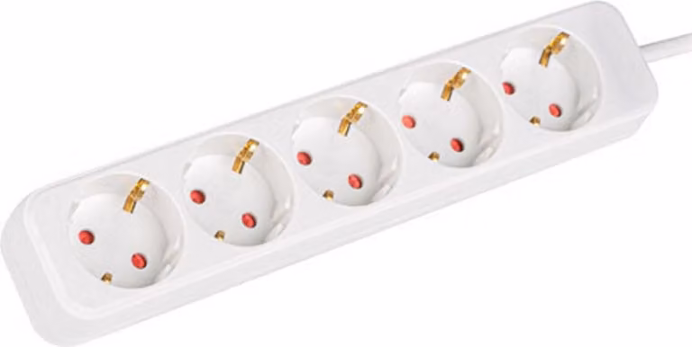 Lanberg PS0-05F-0300-W Lanberg Steckdosenleiste 5x Schuko, Kupfer, 3m weiß