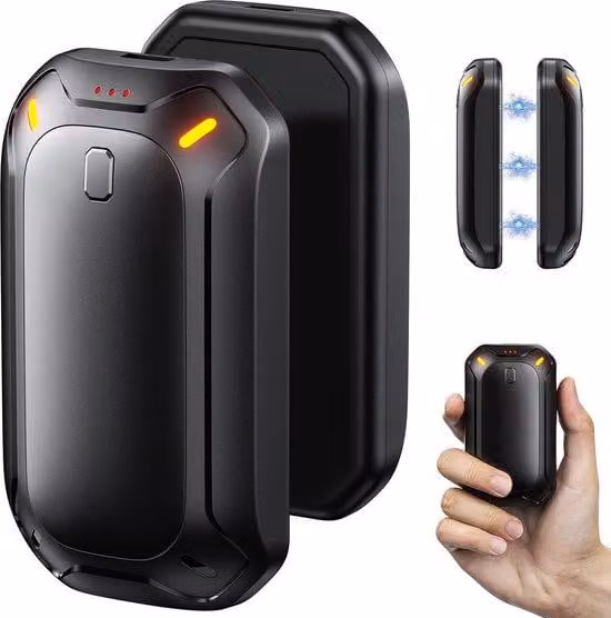Set da 2 scaldamani elettrici - Magnetici - Ricaricabili - fino a 12 ore - 3 livelli di temperatura - Idea regalo