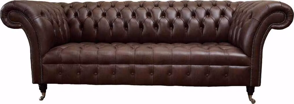 Sofa 3 Sitzer Chesterfield Ledersofa Wohnzimmer Designer Couchen Polster