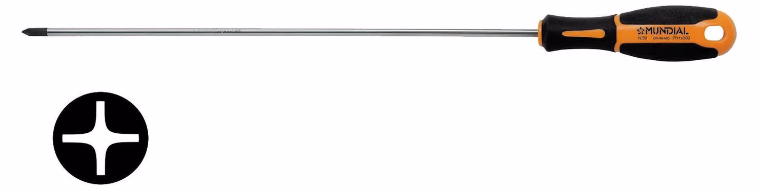 GIRAVITE LUNGO PER VITI A CROCE 'PHILLIPS' MUNDIAL PH 1 4,5x400 mm