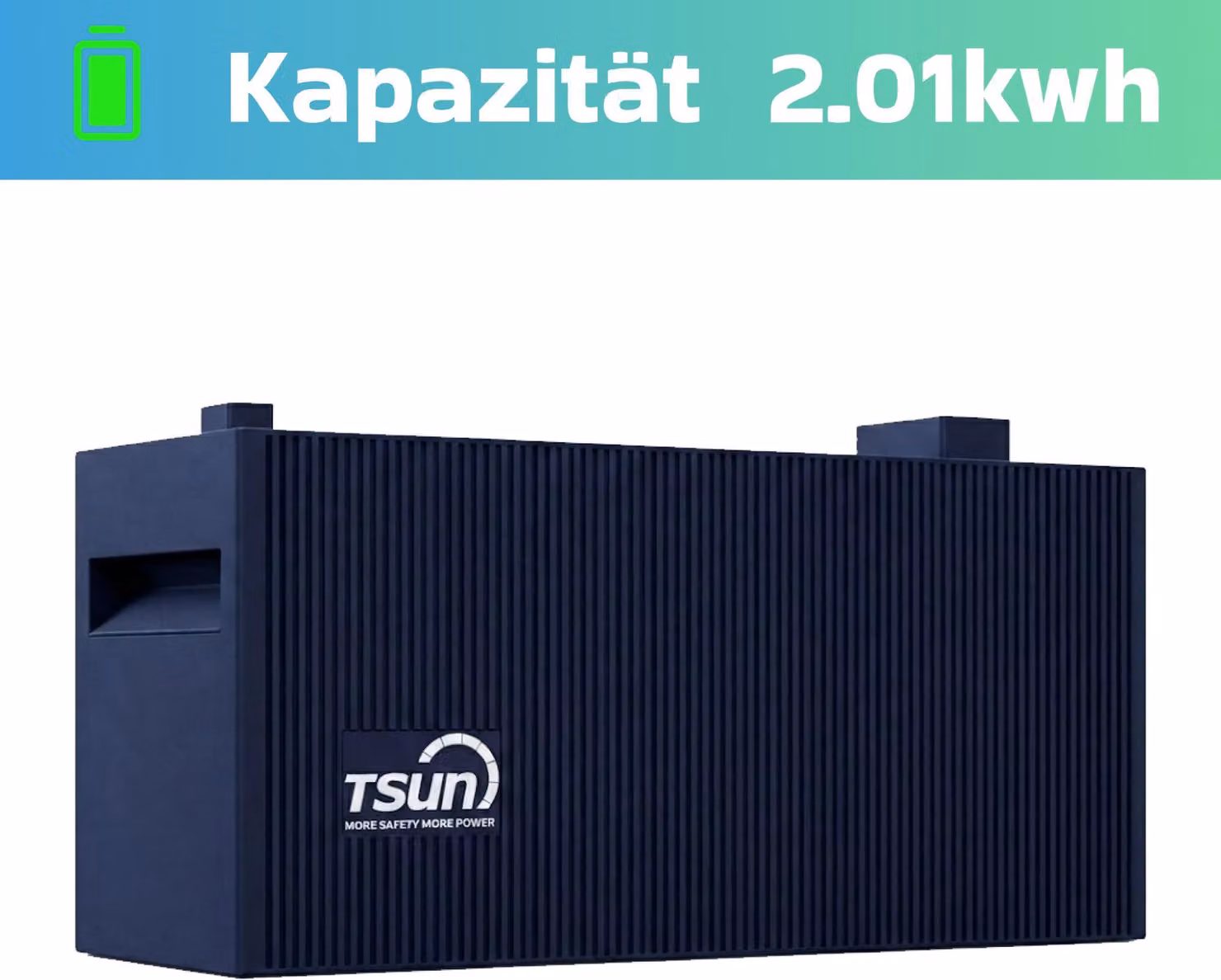TSUN SOLARCAN Accumulatore di espansione TSOL-DB2000Lite 2,01 kWh Accumulatore solare CC LiFePO4, IP65, ingresso FV 2400 W, batteria solare accoppiata CC