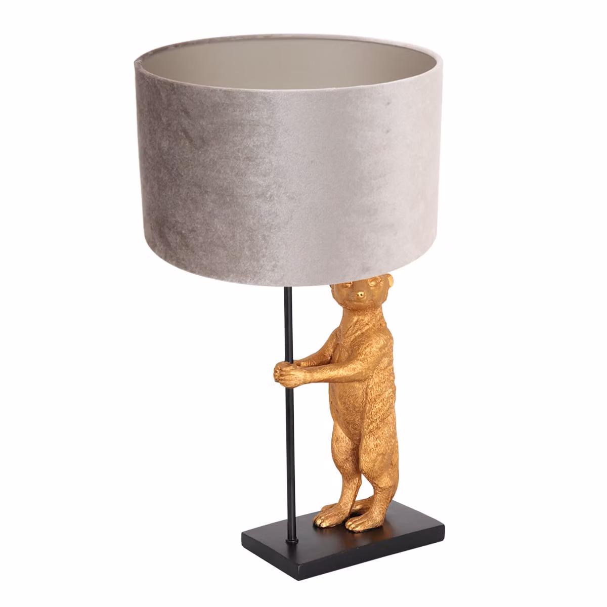 Lampada da tavolo - nero - Animaux - metallo tessile velluto - Ø 30cm - E27 - 8227ZW - Anne Lighting
