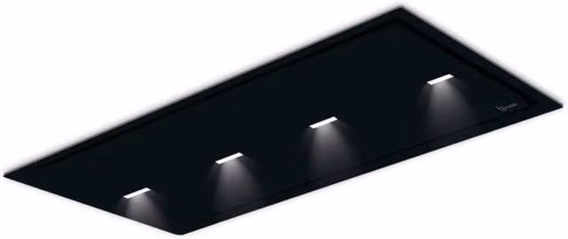 Cappa da incasso a soffitto Baraldi GEA FLAT Nera con controllo app e aspirazione 800 m3/h L: 90 cm, P: 60 cm – 1