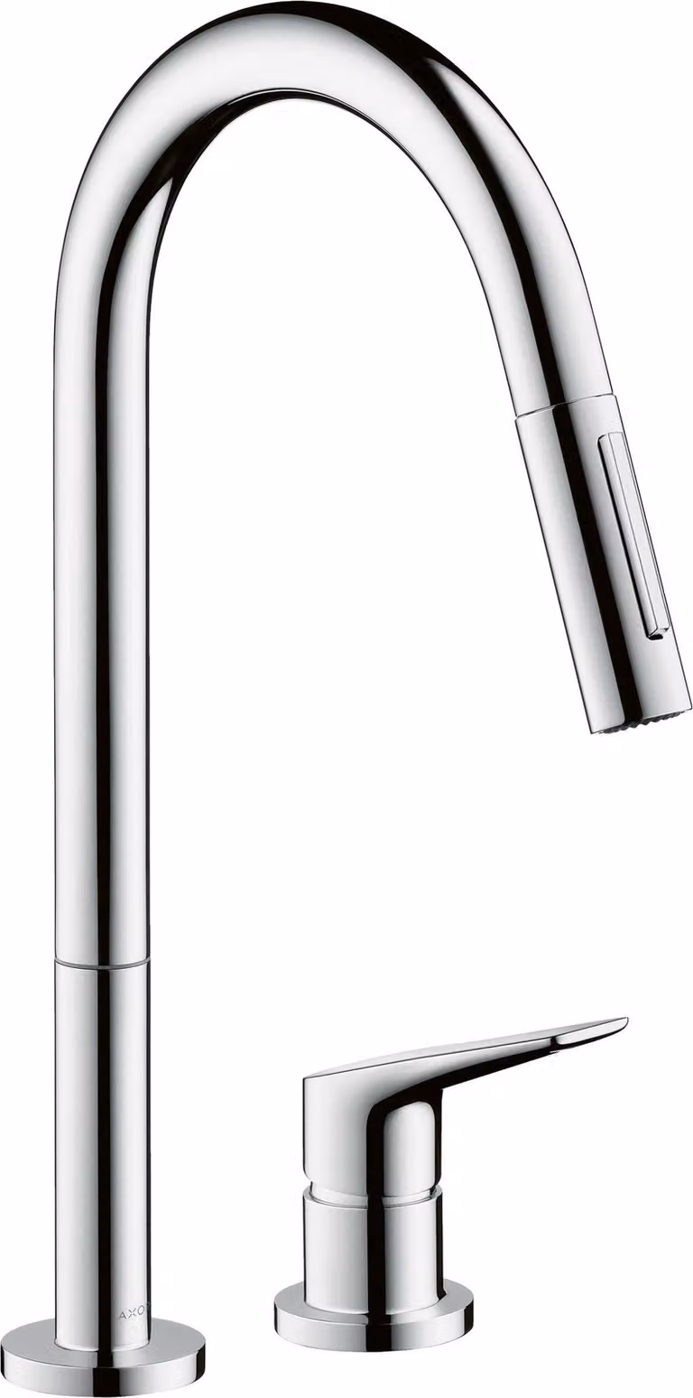 Hansgrohe Axor Citterio M Miscelatore per lavello a 2 fori cromato con doccetta estraibile