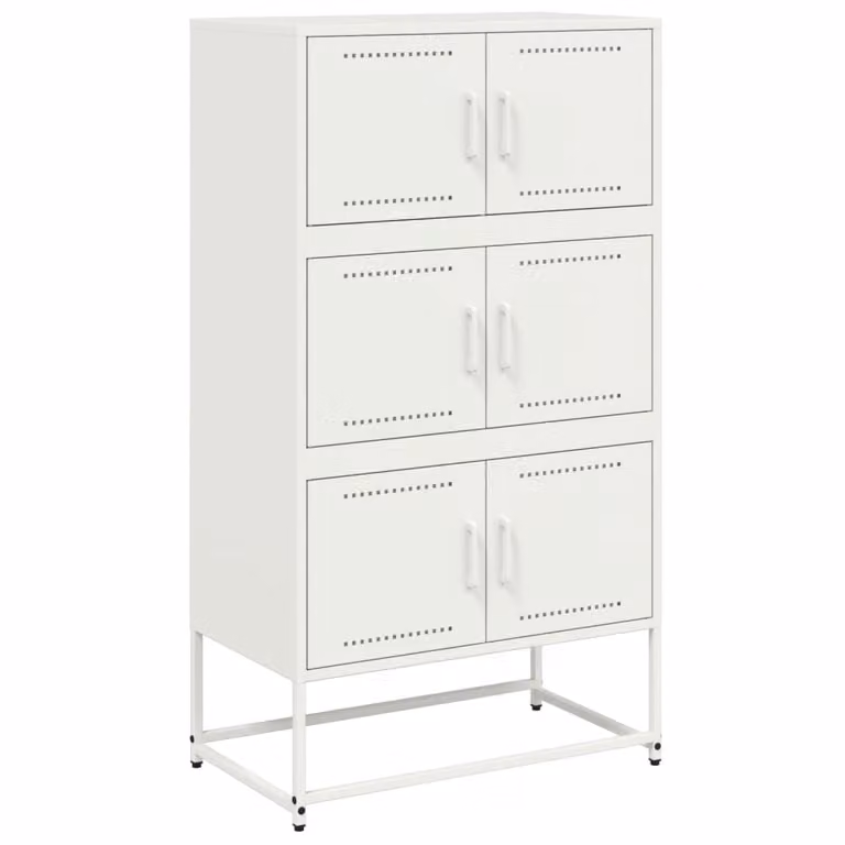 Credenza Bianca 68,5x38,5x123,5 in Acciaio