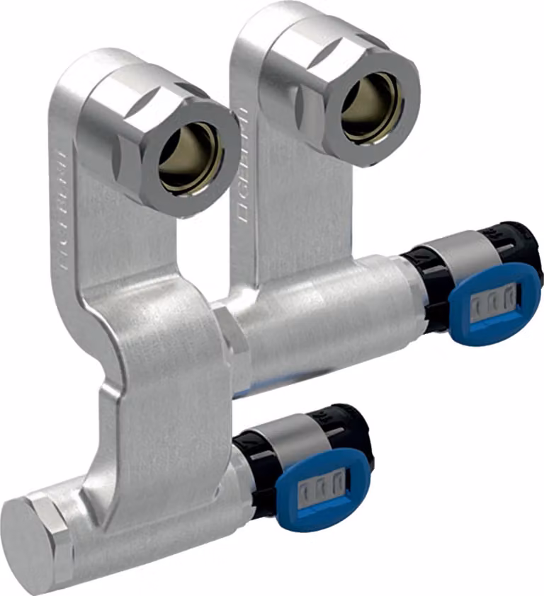Geberit FlowFit Set raccordo terminale destro per mandata/ritorno SiBr d16-15