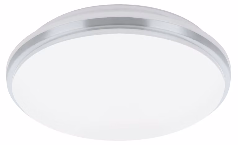 Plafoniera Contemporanea Pinetto Acciaio Bianco Luce Led Integrato 15,6W