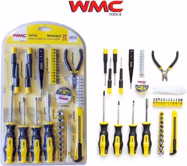 WMC SET DI UTENSILI 72 pezzi CHIAVI A DADO BIT PER CACCIAVITI