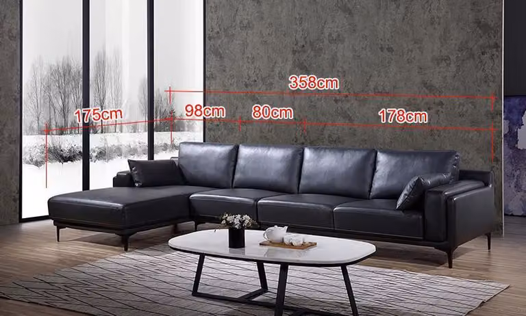 Sofa Design Ecksofa L-Form Ledersofa Couch Wohnlandschaft Garnitur Moderne Sofas