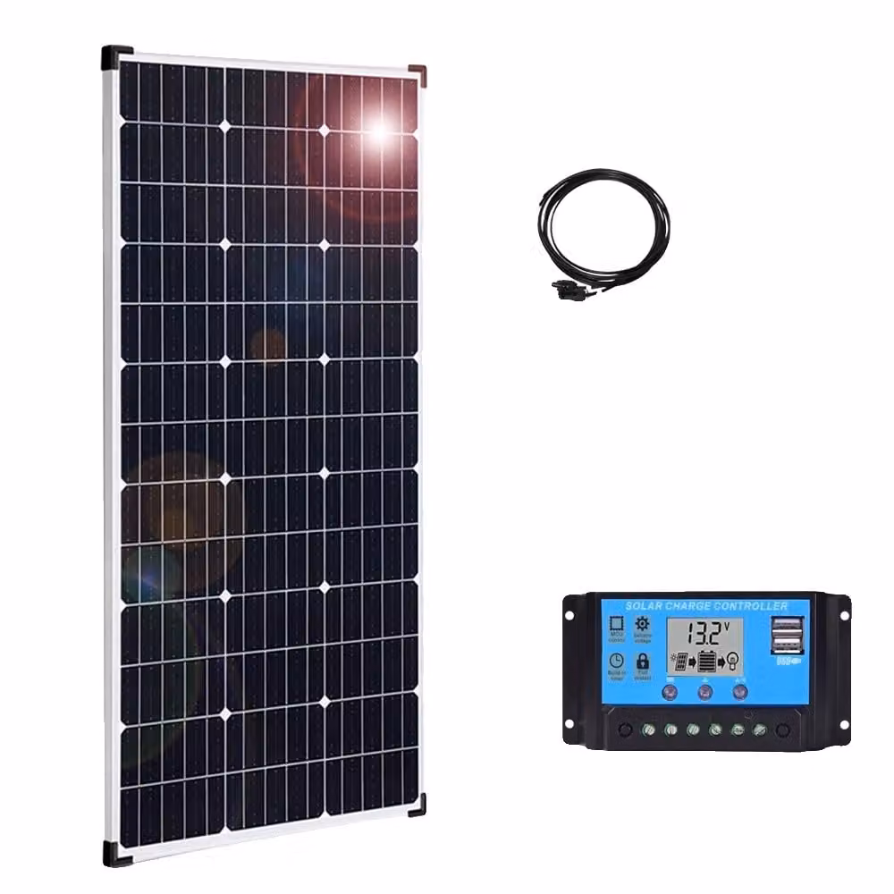 modulo solare monocristallino da 320W/160W, alta efficienza del 21%, telaio in alluminio resistente, 160w