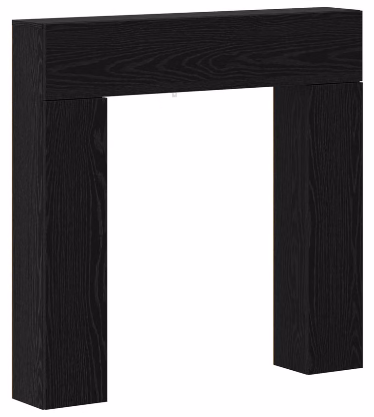 Cornice per camino, finitura effetto legno di quercia, dimensioni 102 x 18 x 100,5 cm