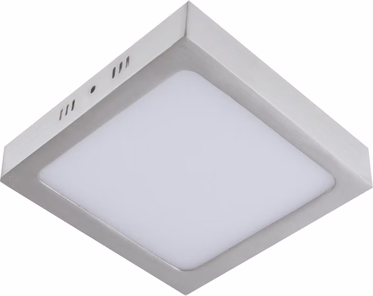 Plafoniera LED alluminio L: 30 cm cromo bianco opaco angolare bianco neutro 4000 K 2800 lm Plafoniera