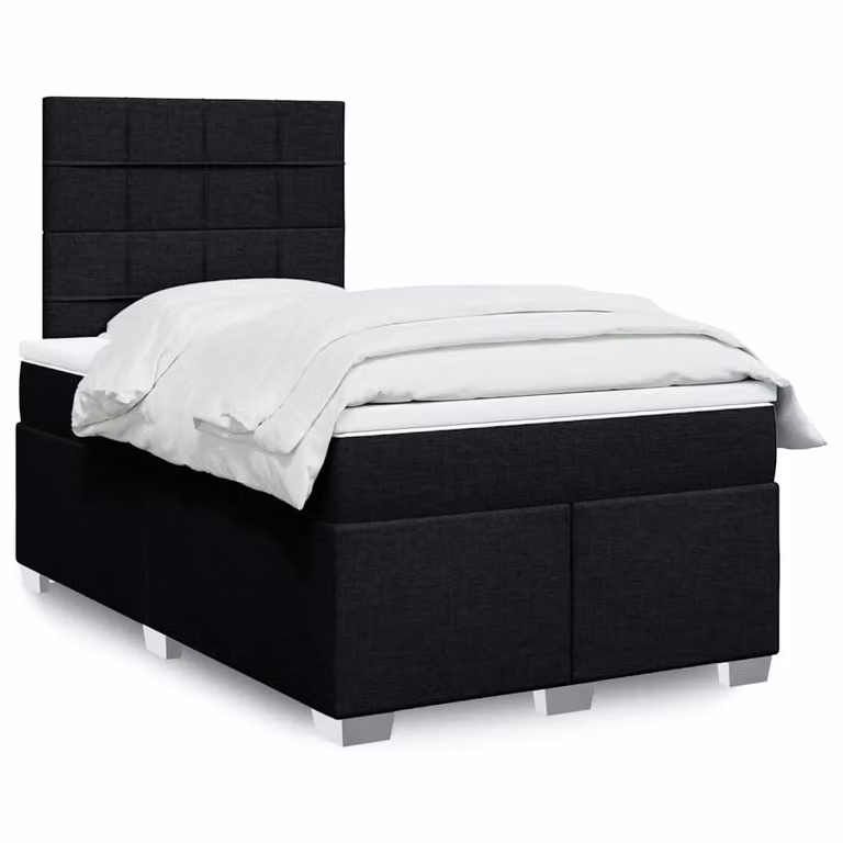 vidaXL Letto Ibrido con Materasso e Cassetti, Nero e Bianco, L/P/H: 120 x 200 cm