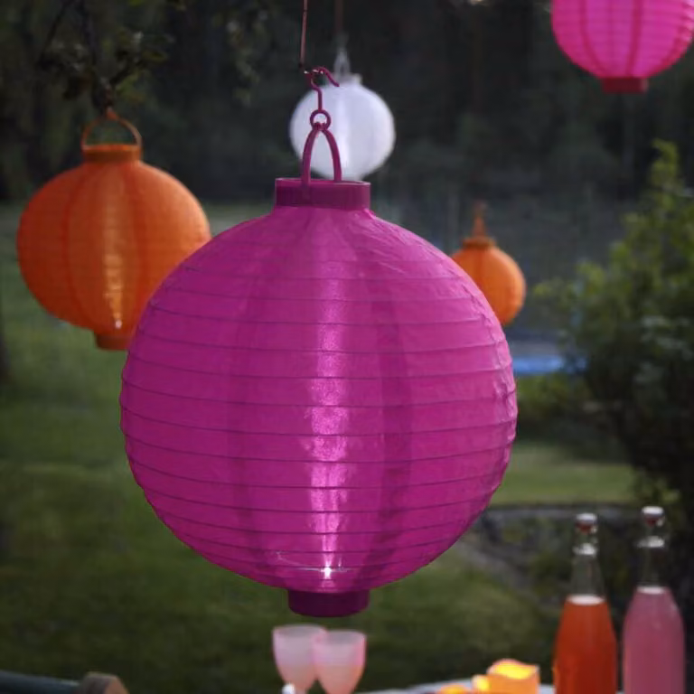 Best Season LED-Solarlampion, 1 LED a luce fredda, ca. 30 x 20 cm Farbe pink, mit Solarpanel, incl. Akku, ,outd., 479-17