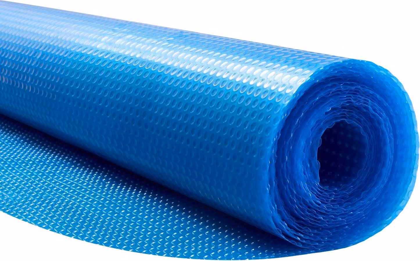 Copertura solare per piscina, copertura a bolle per piscina rotonda da 5,49 m, telo solare per piscine da 16 mil con materiale a bolle e PE, assorbimento del calore diurno, ritenzione del calore notturno, coperture solari che trattengono il calore, blu