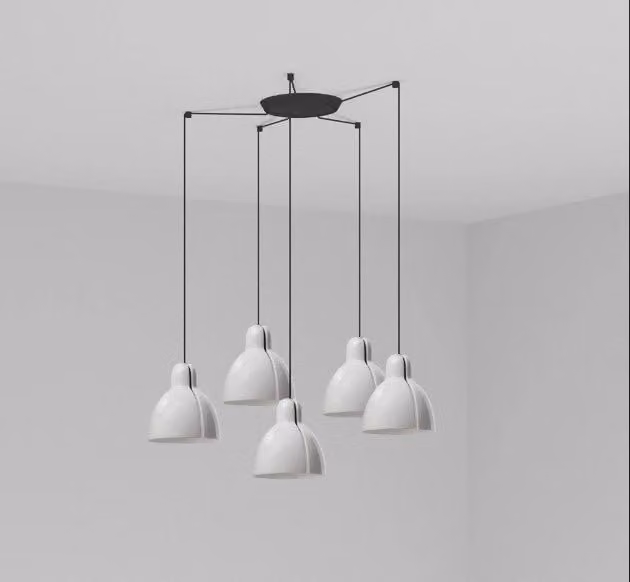 VENICE 5L, Lampada a Sospensione per Interni, Faro Barcelona Colore: Bianco