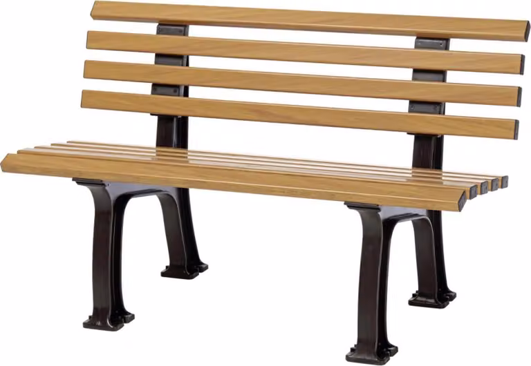 Panchina da giardino Antigua | 2 posti | aspetto legno | HxLxP 74x120x54cm | plastica resistente agli agenti atmosferici e ai raggi UV | panchina da parco Panchina da esterno Balcone da giardino Terrazza