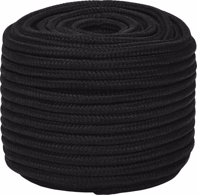 Corda multiuso in plastica vidaXL, colore nero, diametro 14 mm
