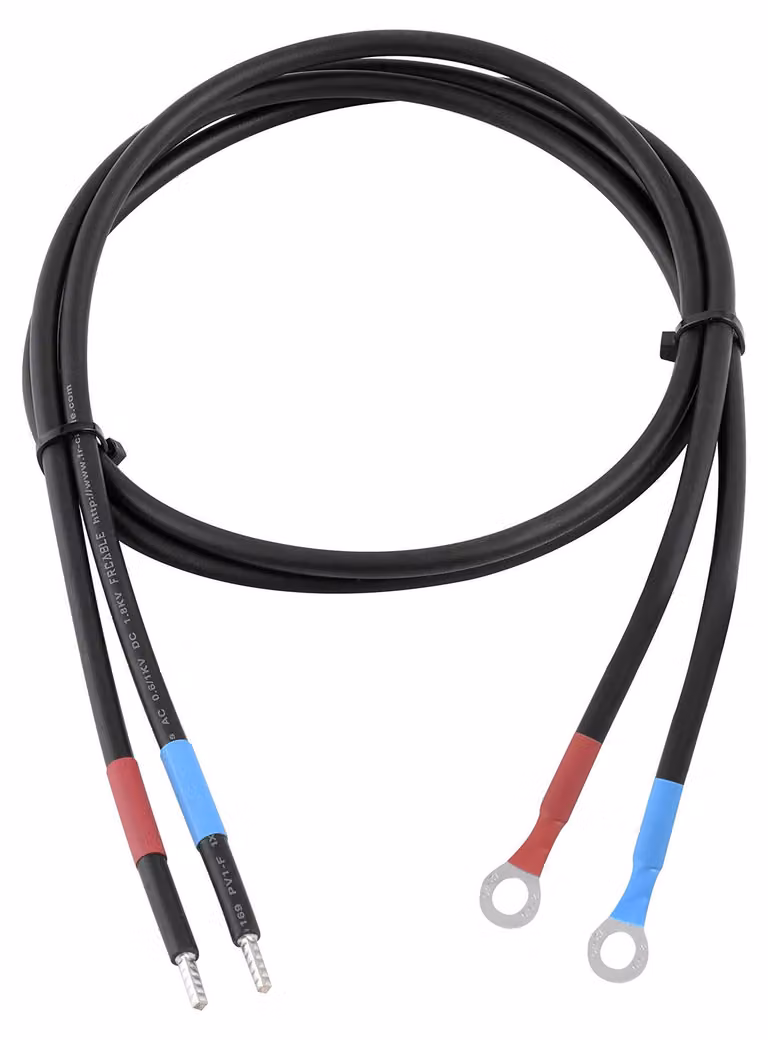 Cavo di collegamento da 6 mm² per regolatore di carica solare e batteria, con terminali ad anello M8 (universale, 6 mm² M8)