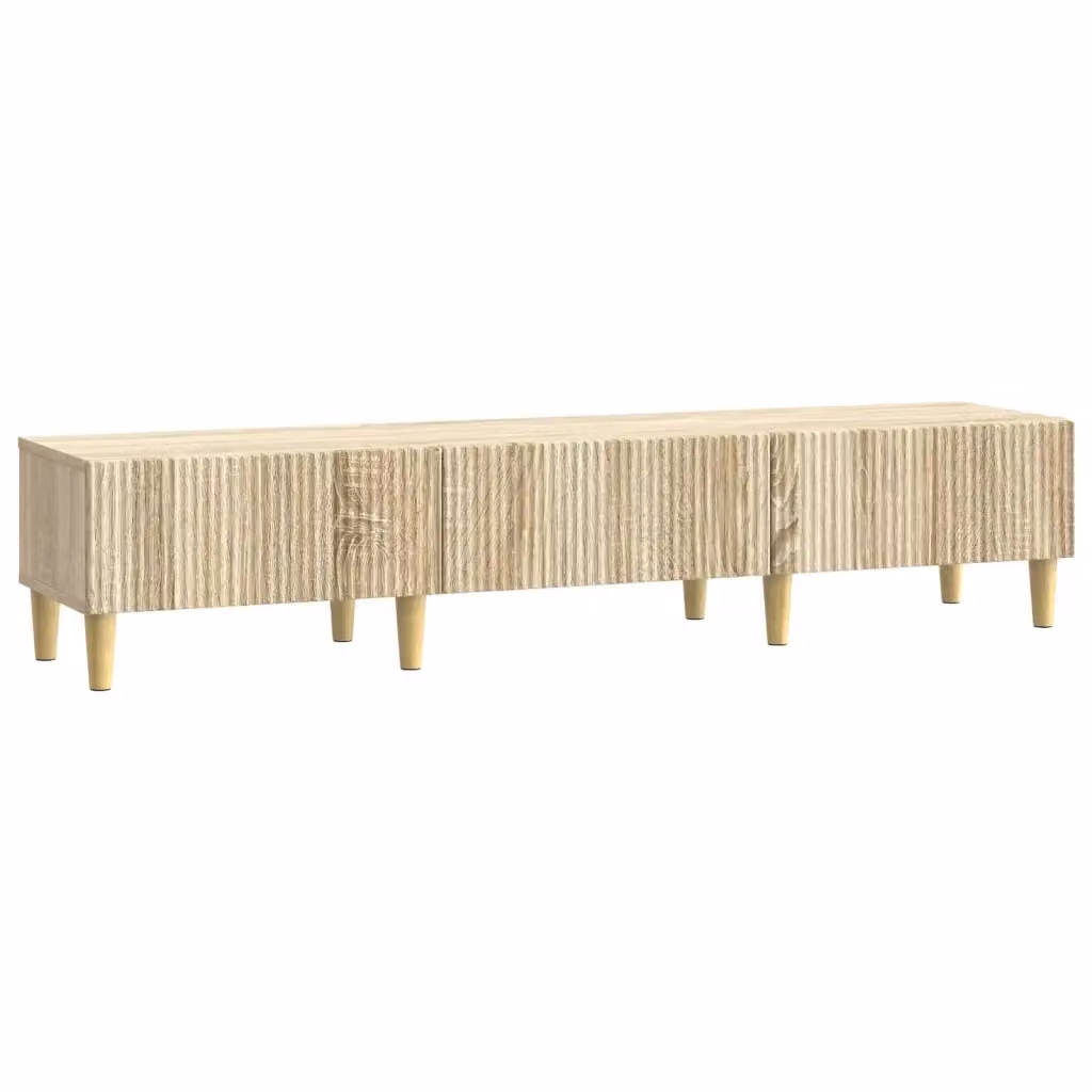 Mobile TV moderno Design In in legno ingegnerizzato color beige e rovere, L: 147 cm, P: 34,5 cm, H: 30 cm – 2