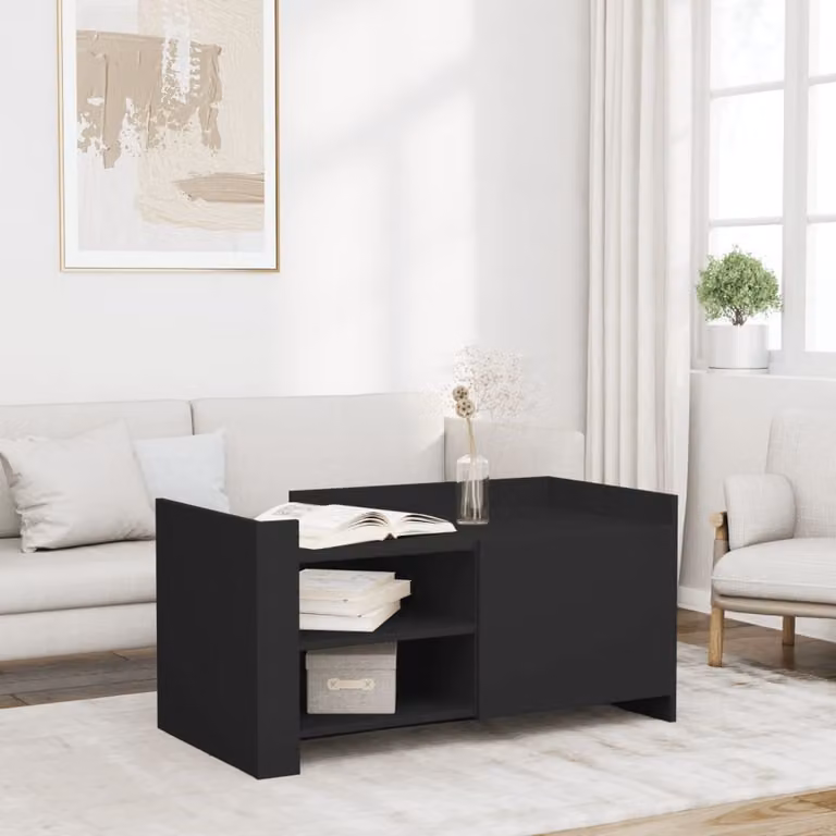 Maison Exclusive - Tavolino nero 100x50x50 cm Materiale ligneo