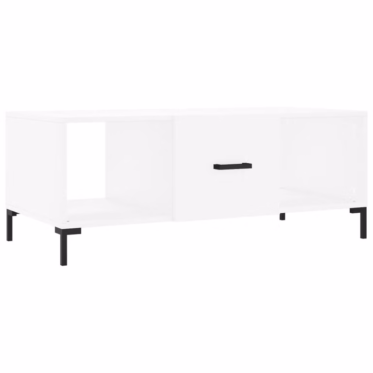 Tavolino da Salotto Bianco 102x50x40 cm in Legno Multistrato