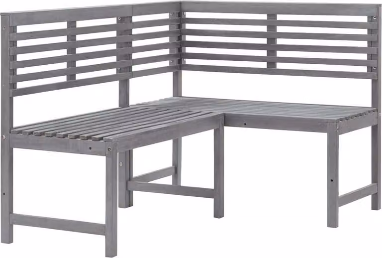 Panca da Giardino ad Angolo 140 cm Legno Massello Acacia
