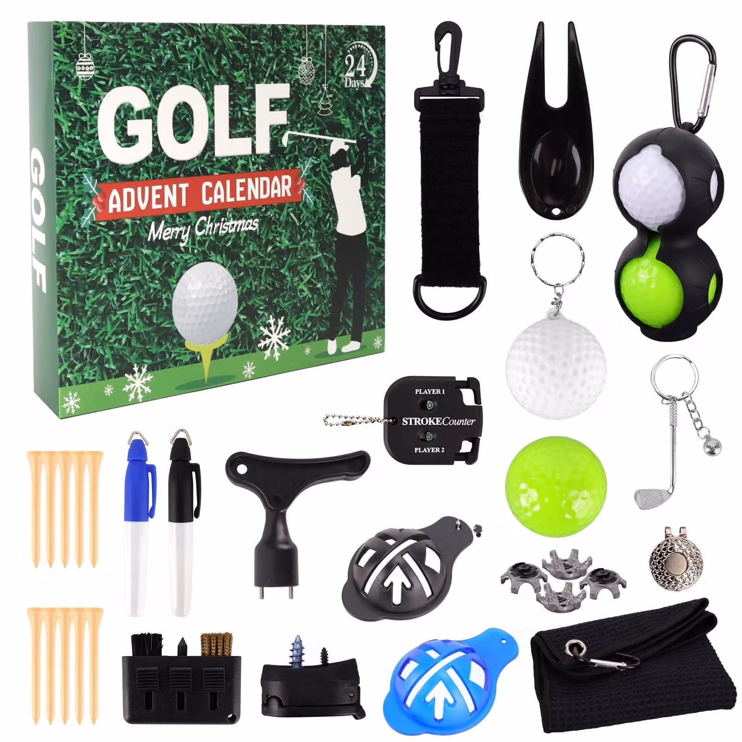 Calendario dell'Avvento per golfisti 2025 – 24 accessori per golf