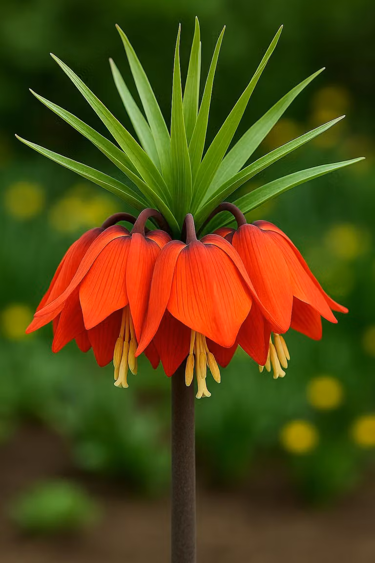 Bulbi di fiori esotici a cuore - Imperial Crown Fritillaria imperialis rubra ( 5 pezzi)