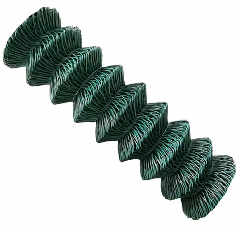 Recinzione in filo di PVC intrecciato, robusta e di colore verde