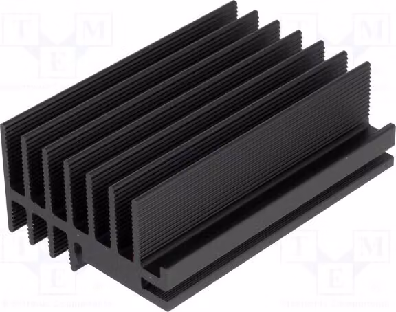 1 radiatore: stampato, 3,5K/W, modello SK 514, 75 SA, colore nero, dimensioni: lunghezza 75 mm, altezza 52 mm, larghezza 30 mm