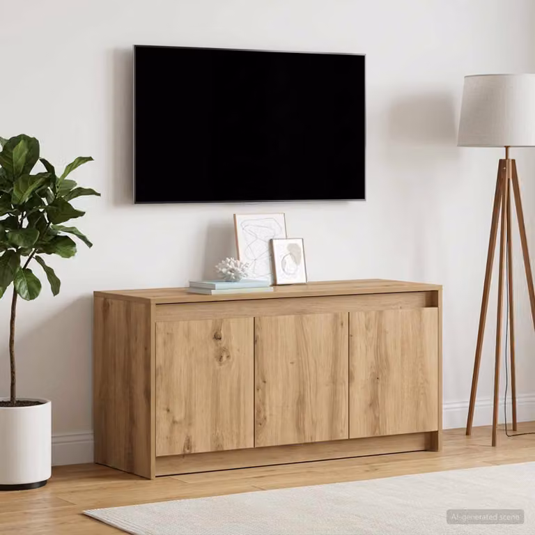 Mobile TV vidaXL in Rovere Artigianale, L 100 x P 34 x H 50 cm