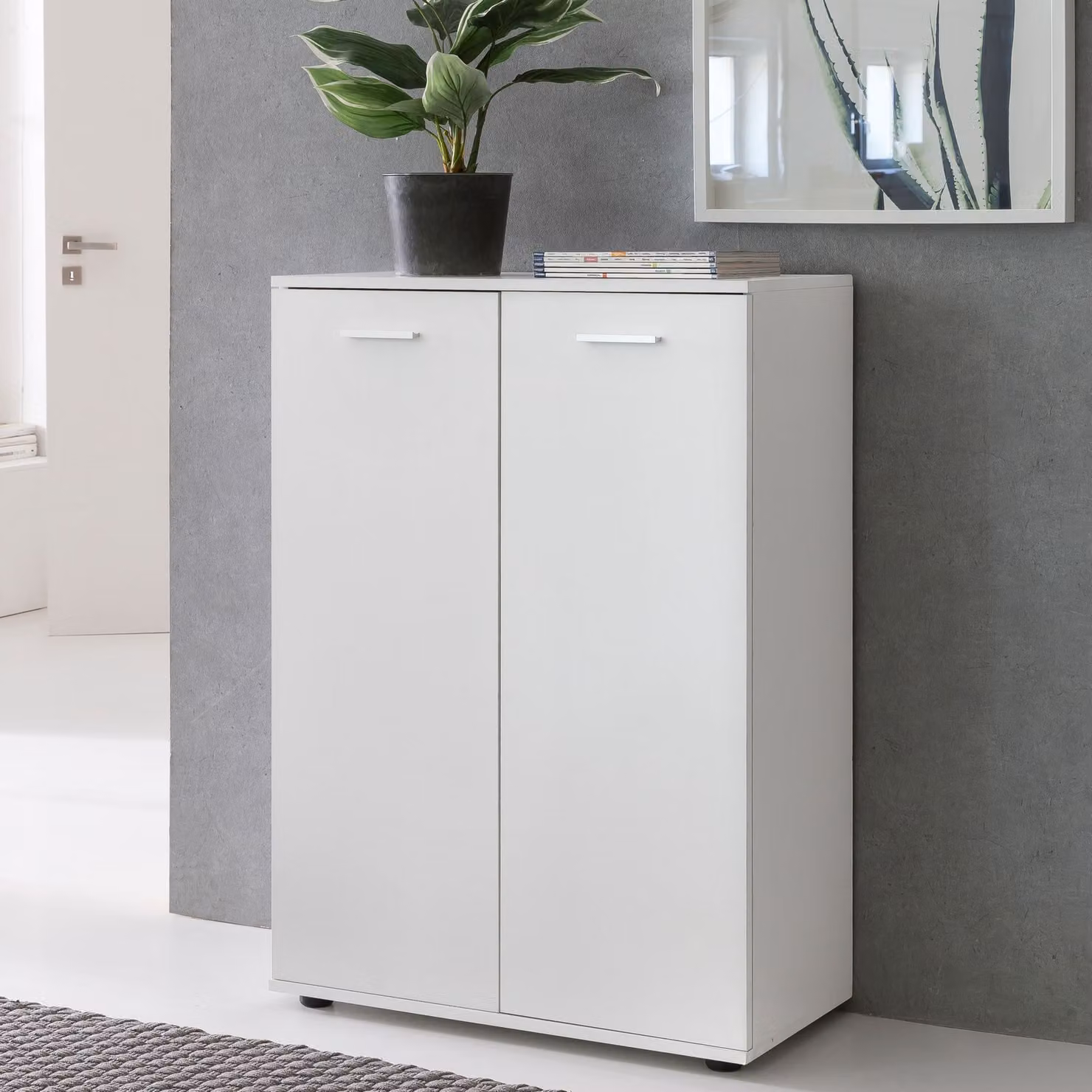 Cassettiera SVENJA a 2 ante 71x104x35cm Mobile multiuso in legno