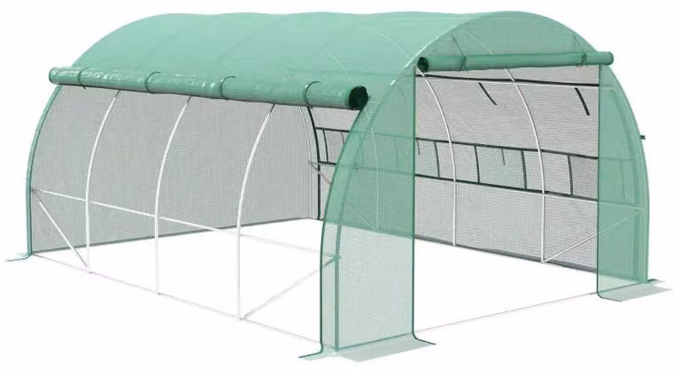 Serra a tunnel – Serra accessibile con pareti scorrevoli | Colore: Verde | Dimensioni: 300x397x200 cm