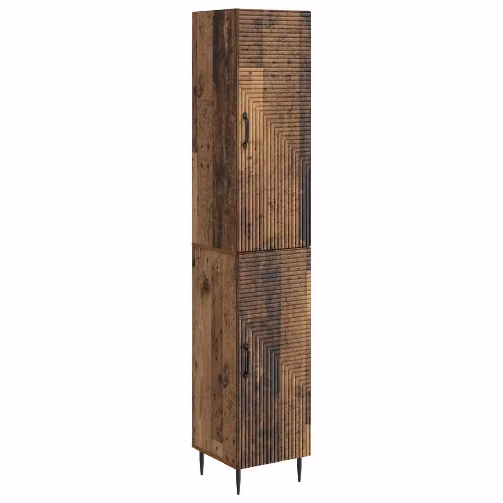 Set di 2 armadi moderni vidaXL in legno color marrone con ante scorrevoli, ripiani e cassetti interni – 2