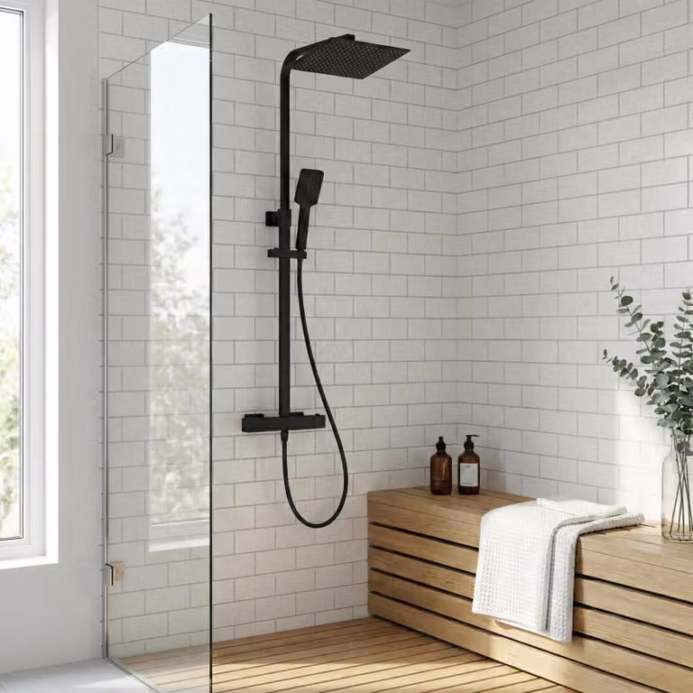 Colonna doccia quadrata in acciaio inox MORK