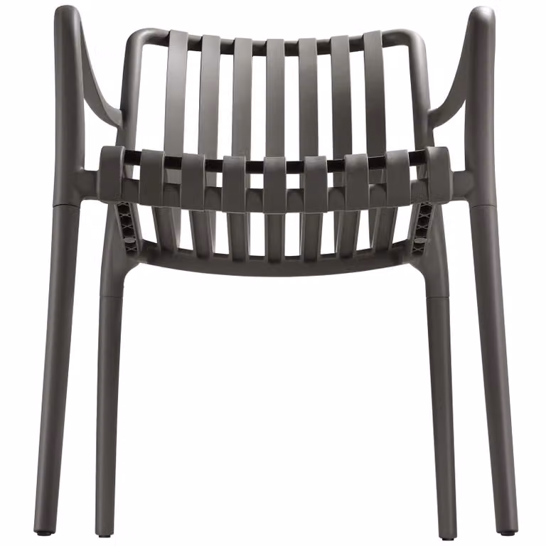 Set di 2 sedie da giardino Alcudia TecTake GmbH, impilabili e resistenti alle intemperie, colore antracite opaco