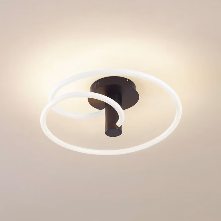 Plafoniera a LED Valenora Lucande, dimmerabile, Bianco / Opale, Soggiorno / Sala da pranzo, Plastica, Moderno, Plafoniera LED