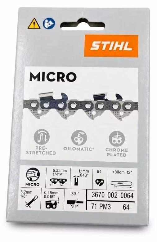 Catena per motosega Oilomatic, 12 pollici, per motoseghe