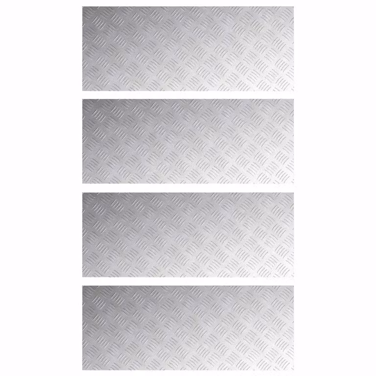 Set di 4 gradini antiscivolo per scale vidaXL in alluminio argento, L: 100 cm, P: 40 cm