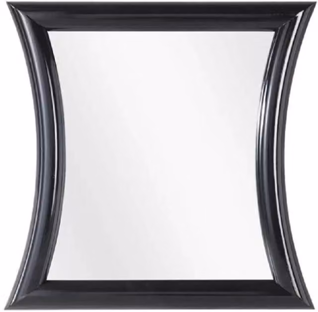 1 specchiera laccato nero lucido sagomata misure: 63 x 63 x 3 - Mobili 2G