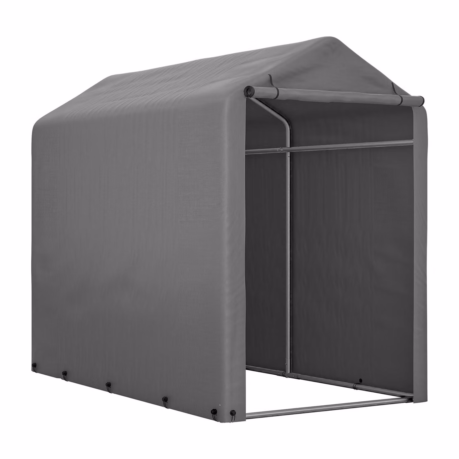 AIORBER capanno per attrezzi per biciclette 187x100x160 cm, capanno da giardino, tenda per garage, impermeabile e stabile, grigio scuro