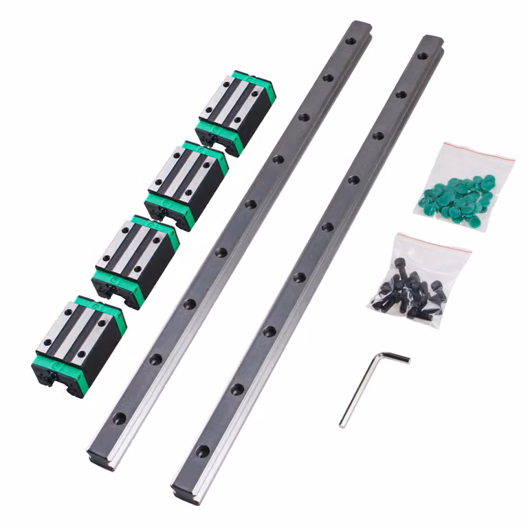 Kit di guida lineare CNC di precisione e sistema di trasmissione a vite a ricircolo di sfere, realizzato con materiali di alta qualità, disponibile in diverse lunghezze (400/700/1000 mm), modello 2HGR20, lunghezza 700 mm, 4 pezzi
