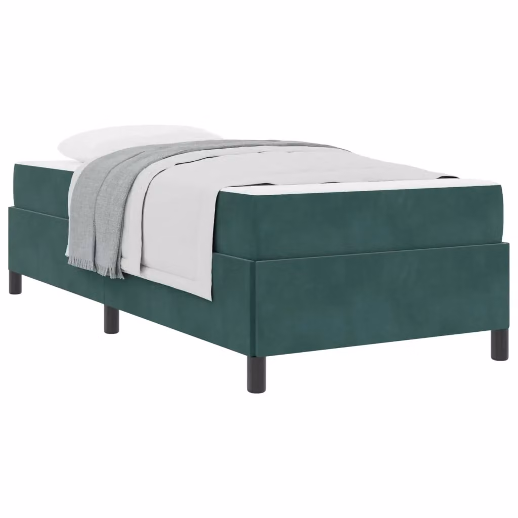 Struttura del letto imbottita vidaXL in tessuto verde, L 80 x P 200 cm – 2