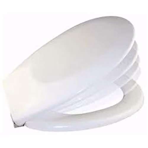 Copertura per WC Spirella, modello Harry, in Duroplast bianco - sistema di fissaggio Easy Fix