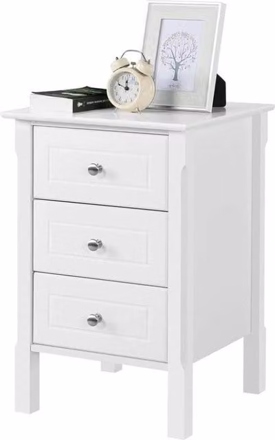 Nachtkastello per letto a box spring - bianco - tavolino da notte - 3 ante - altezza 60 cm